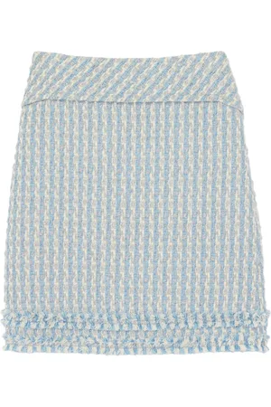 ST. JOHN Falda corta tweed con cintura alta
