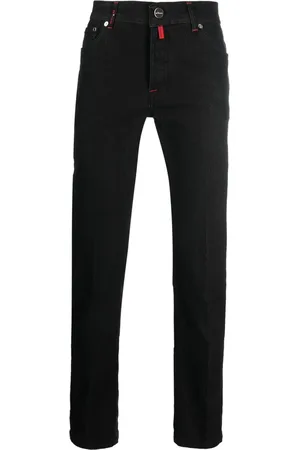 Kiton Pantalones slim con doble costura