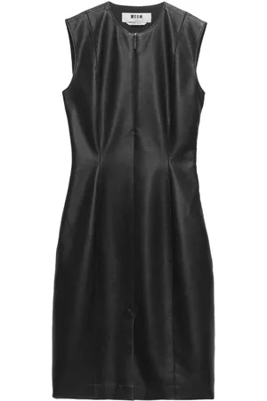 Msgm Vestido midi tejido con medio cierre