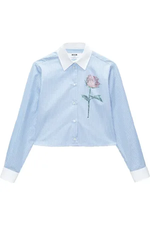 Msgm Camisa con detalles de cristal