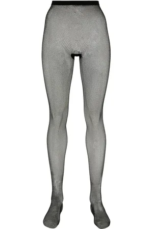 MAISON CLOSE Pantimedias de malla con detalle de lurex