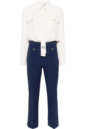 Elisabetta Franchi Jumpsuit de crepé removible