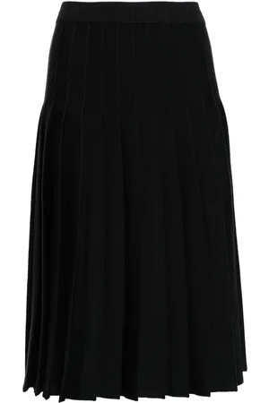 Thom Browne Falda midi tejida con diseño plisado