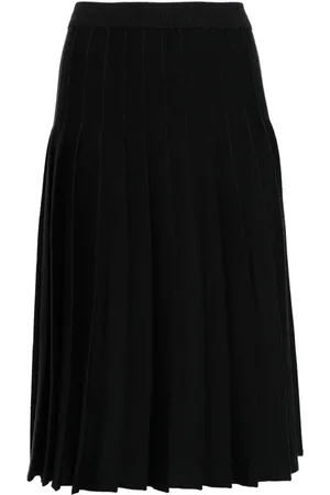 Thom Browne Falda midi tejida con diseño plisado
