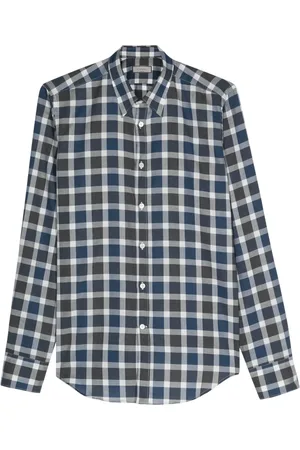 CANALI Camisa con cuadros estampados