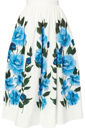 Erdem Falda midi Painted Floral