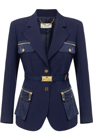 Elisabetta Franchi Blazer utility con múltiples bolsillos