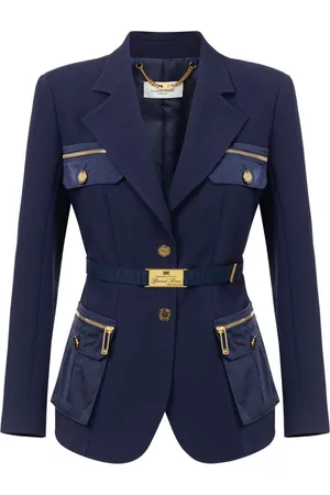 Elisabetta Franchi Blazer utility con múltiples bolsillos