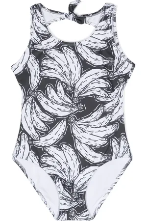 Le pandorine Traje de baño con estampado de plátano