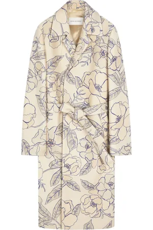 DRIES VAN NOTEN Abrigo con cinturón y estampado floral