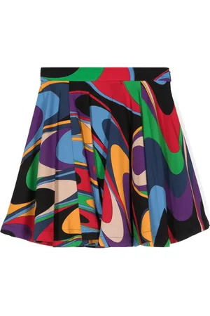 PUCCI Junior Falda plisada con estampado Iride