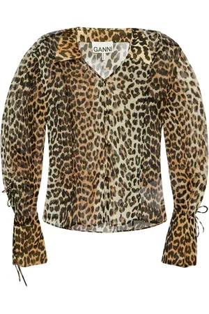 Ganni Blusa con animal print