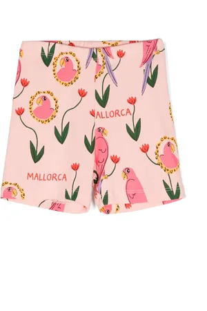 Mini Rodini Shorts con estampado de loro