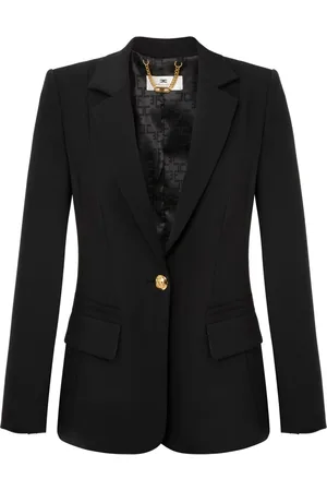 Elisabetta Franchi Blazer slim con solapas de muesca