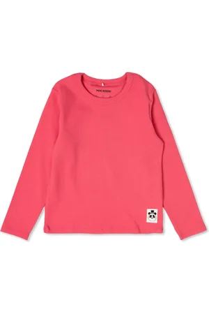 Mini Rodini Suéter de canalé con parche del logo