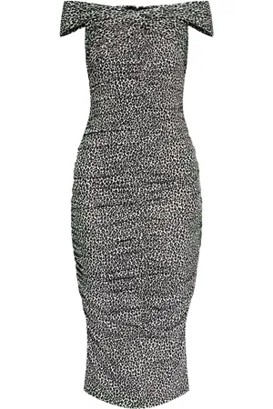 Michael Kors Vestido midi con estampado de leopardo