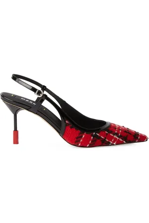 Msgm Zapatillas de tweed con tira trasera