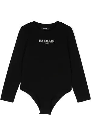 Balmain Body manga larga con aplique del logo