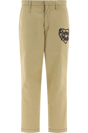 HUMAN MADE Pantalones rectos con logo en forma de corazón