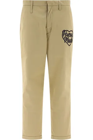 HUMAN MADE Pantalones rectos con logo en forma de corazón