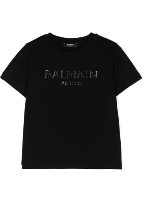 Balmain Playera con letras del logo