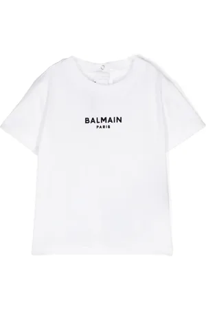 Balmain Playera con logo afelpado