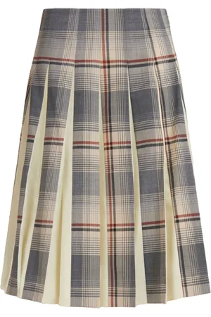 Marni Falda midi con diseño plisado y motivo de cuadros