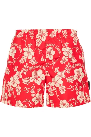 Marine Serre Shorts de playa con estampado floral