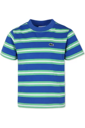 Lacoste Playera con logo bordado y motivo de rayas
