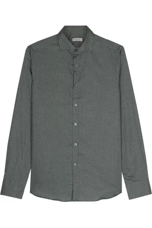 CANALI Camisa con motivo geométrico