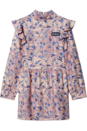 OFF-WHITE Vestido Check Flowers