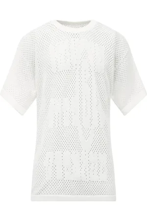 Maison Margiela Playera tipo polo tejida en intarsia