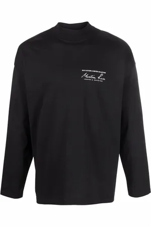 MARTINE ROSE Top manga larga con logo estampado