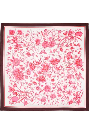 Gucci Mascada de seda con estampado floral