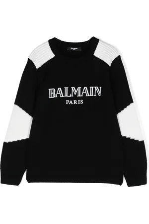 Balmain Suéter con logo afelpado
