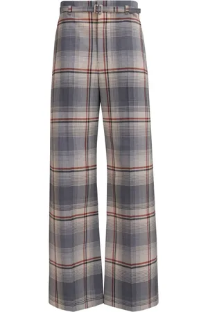 Marni Pantalones con estampado de cuadros y cinturón
