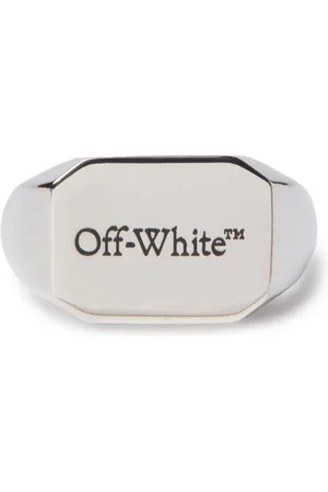 OFF-WHITE Anillo de latón con logo grabado