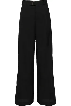 SACAI Pantalones anchos con cinturón