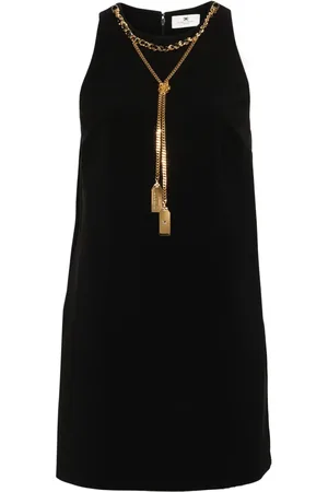 Elisabetta Franchi Vestido corto con detalle de cadena