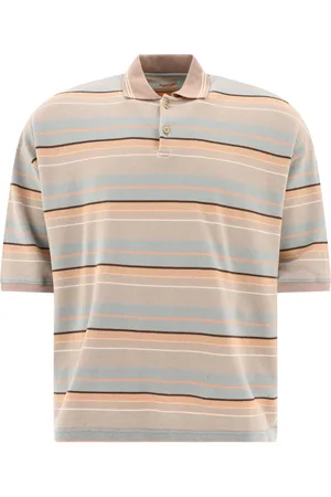 KAPITAL Playera tipo polo manga corta con motivo de rayas