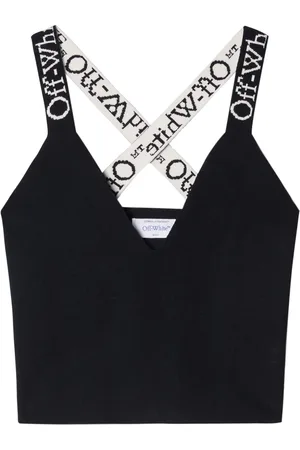 OFF-WHITE Top con logo en jacquard