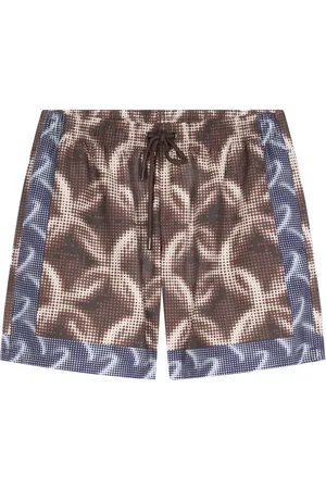 DRIES VAN NOTEN Shorts de playa con cadenas estampadas