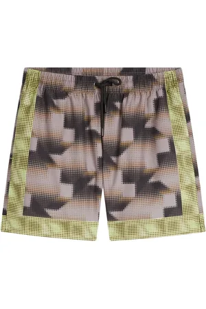 DRIES VAN NOTEN Shorts de playa con estampado gráfico