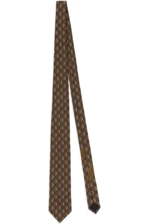 DRIES VAN NOTEN Corbata de seda con estampado abstracto