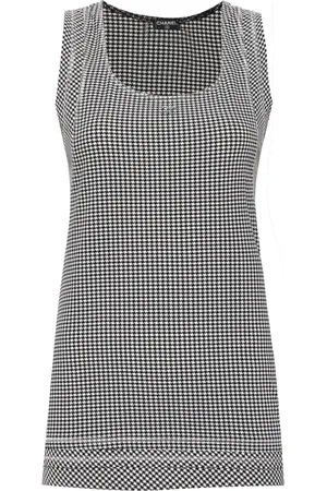 CHANEL Camiseta con estampado pied de poule 2008