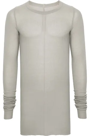 Rick Owens Playera manga larga de canalé