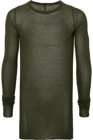 Rick Owens Playera de tejido fino de canalé Rib
