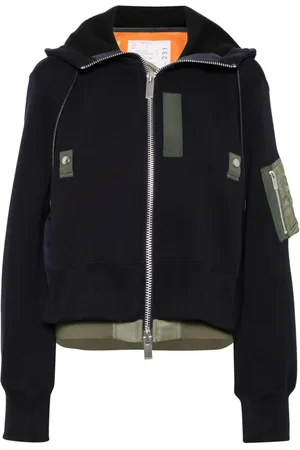 SACAI Chamarra con diseño color block y paneles