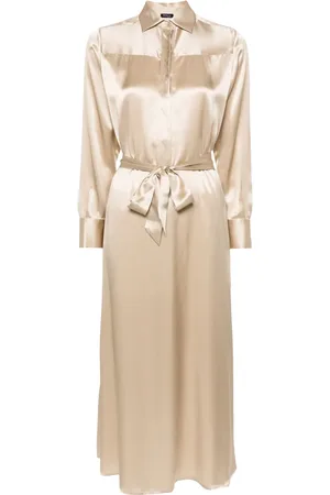 Kiton Vestido camisero de seda