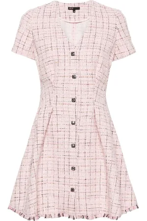 Maje Vestido babydoll de tweed